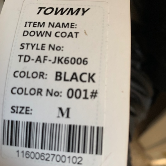 BLACK DOWN  WINTER COAT - M/S - Picture 8 of 16